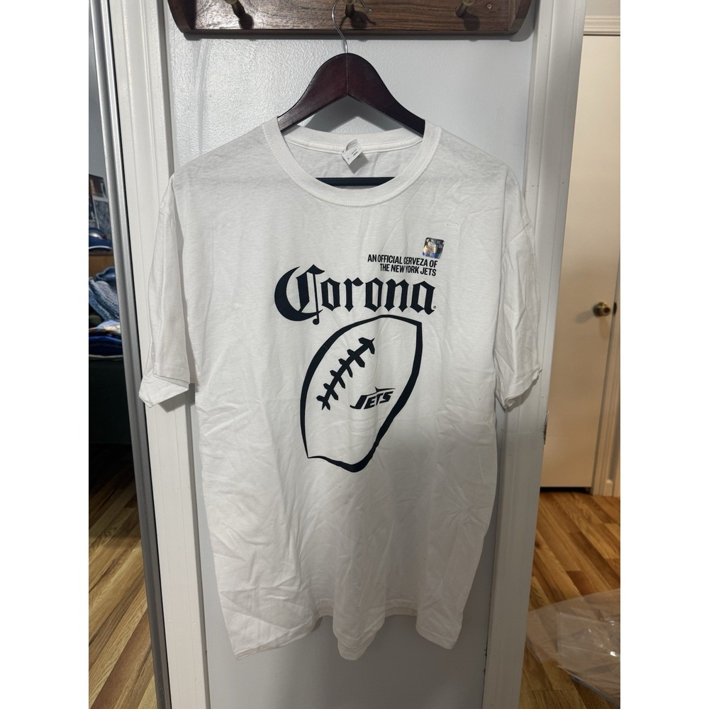 Corona white New York‎ Jets t-shirt, Size L